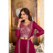 Picture of Graceful Georgette Dark Red Western Dress