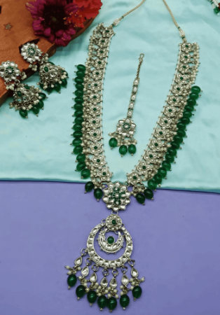 Picture of Fascinating Dark Green Necklace Set