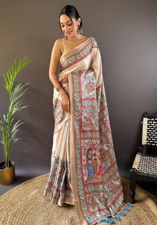 Picture of Charming Silk Beige Saree