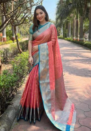 Picture of Ideal Silk Indian Red Saree