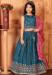 Picture of Grand Chiffon Steel Blue Kids Lehenga Choli