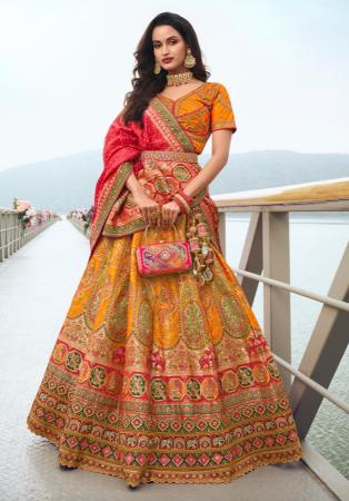 Picture of Graceful Silk Saddle Brown Lehenga Choli