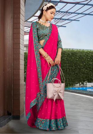 Picture of Beauteous Silk Deep Pink Saree