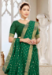 Picture of Pleasing Silk Forest Green Saree