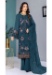 Picture of Georgette Dark Slate Grey Straight Cut Salwar Kameez