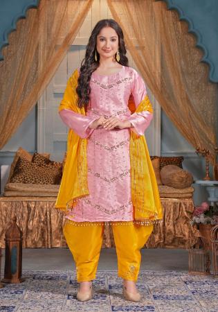 Picture of Pretty Chiffon Tan Readymade Salwar Kameez