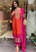 Picture of Chiffon & Silk Tomato Readymade Salwar Kameez