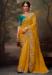 Picture of Magnificent Organza Golden Rod Saree