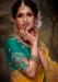 Picture of Magnificent Organza Golden Rod Saree