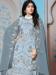 Picture of Georgette Light Steel Blue Straight Cut Salwar Kameez