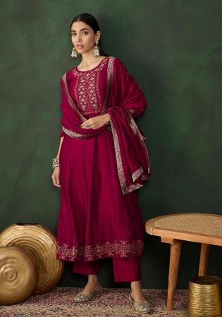 Picture of Wonderful Silk Light Coral Readymade Salwar Kameez