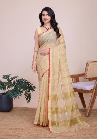 Picture of Alluring Chiffon Beige Saree