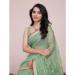 Picture of Well Formed Chiffon Dark Sea Green Saree