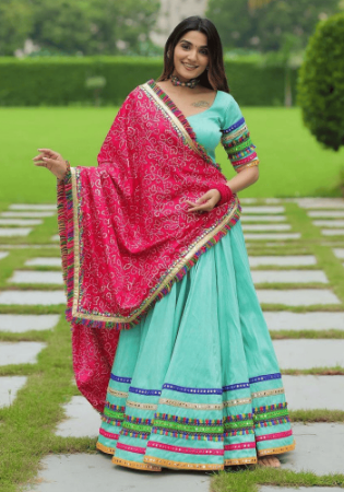 Picture of Taking Chiffon Powder Blue Lehenga Choli