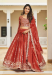 Picture of Resplendent Georgette Fire Brick Readymade Lehenga Choli