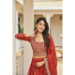 Picture of Resplendent Georgette Fire Brick Readymade Lehenga Choli