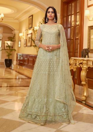 Picture of Radiant Net Off White Anarkali Salwar Kameez