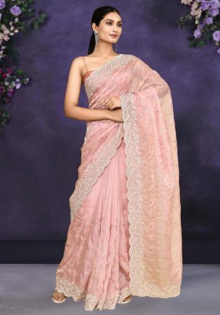 Picture of Comely Satin & Silk & Organza Thistle Saree