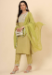 Picture of Delightful Cotton Yellow Readymade Salwar Kameez