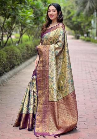 Picture of Excellent Silk Beige Saree