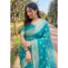 Picture of Graceful Organza Steel Blue Saree