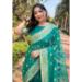 Picture of Beautiful Organza Dark Cyan Saree