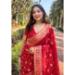 Picture of Good Looking Organza Fire Brick Saree