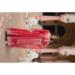 Picture of Delightful Chiffon Fire Brick Readymade Gown