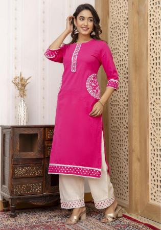 Picture of Ideal Cotton Deep Pink Kurtis & Tunic