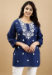 Picture of Bewitching Rayon Midnight Blue Kurtis & Tunic