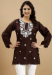 Picture of Enticing Rayon Saddle Brown Kurtis & Tunic