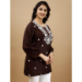 Picture of Enticing Rayon Saddle Brown Kurtis & Tunic