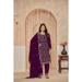 Picture of Resplendent Georgette Maroon Straight Cut Salwar Kameez