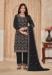 Picture of Georgette Dark Slate Grey Straight Cut Salwar Kameez