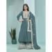 Picture of Exquisite Georgette Cadet Blue Anarkali Salwar Kameez