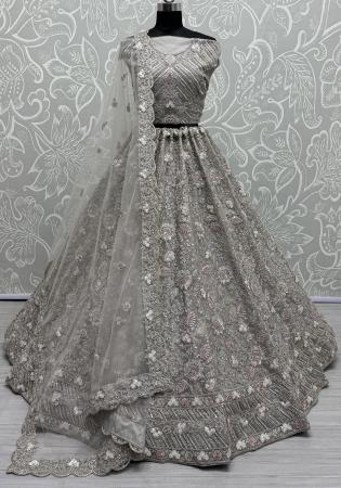 Picture of Bewitching Net Silver Lehenga Choli