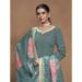 Picture of Gorgeous Silk Slate Grey Straight Cut Salwar Kameez