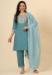 Picture of Elegant Silk Cadet Blue Readymade Salwar Kameez