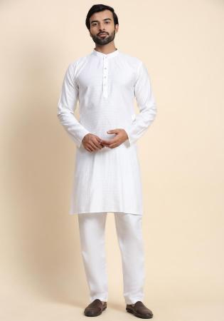 Picture of Fine Rayon White Kurtas