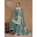 Picture of Graceful Silk Cadet Blue Straight Cut Salwar Kameez