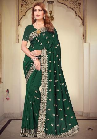 Picture of Radiant Georgette Medium Sea Green Saree