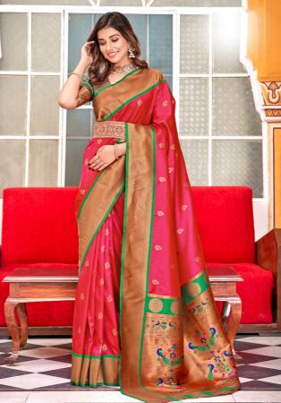 Picture of Pleasing Silk Light Coral Saree