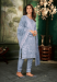 Picture of Rayon & Cotton Light Slate Grey Readymade Salwar Kameez