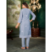 Picture of Rayon & Cotton Light Slate Grey Readymade Salwar Kameez