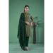 Picture of Cotton Dark Olive Green Readymade Salwar Kameez