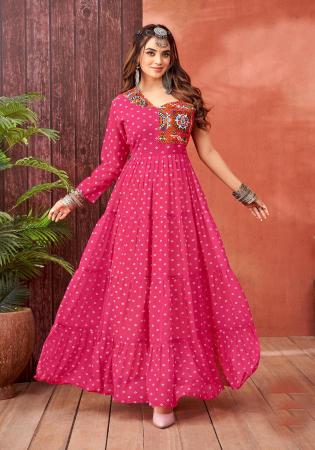 Picture of Good Looking Georgette Light Pink Readymade Gown