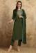 Picture of Chiffon Dark Olive Green Readymade Salwar Kameez