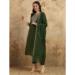 Picture of Chiffon Dark Olive Green Readymade Salwar Kameez