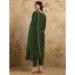 Picture of Chiffon Dark Olive Green Readymade Salwar Kameez