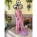 Picture of Ideal Georgette Pale Violet Red Saree